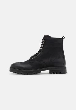Pier One LEATHER – Bottines à Lacets Bas Prix Bottes Rond Homme
