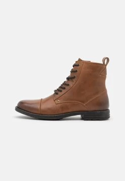 Pier One LEATHER – Bottines à Lacets Prix Exclusifs Bottes Rond Homme